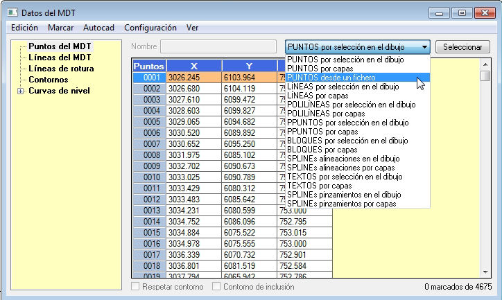 Nueva opci�n a la hora de importar puntos